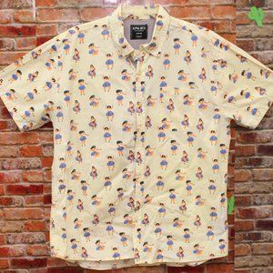 Cotton Alpha Beta Camp Button Down Camp Shirt